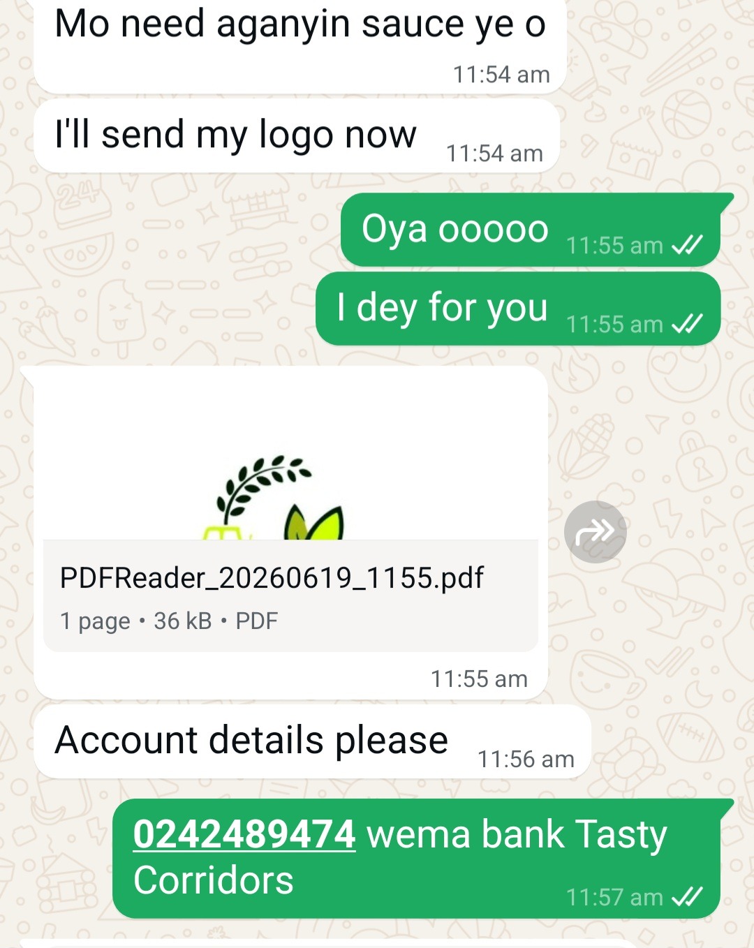 Private label order conversation